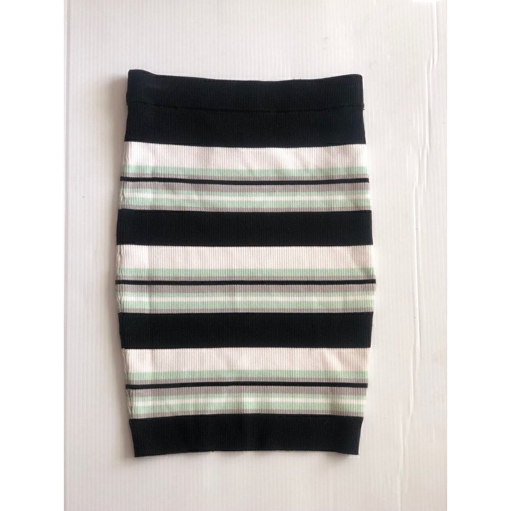 Torn by Ronny Kobo Women's Knit Striped Mini Skirt Navcom Size XS - Picture 5 of 6